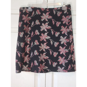 Express Black Floral Skirt